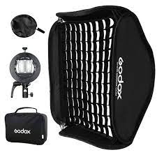 GODOX S2 SPEEDLITE BRACKET KIT CON SOFTBOX 80CM CON GRIGLIA E BORSA