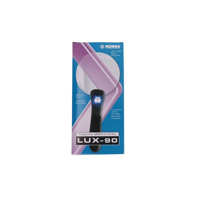 Konus Magnifier Lux-90 2,5x with led - Fotoluks