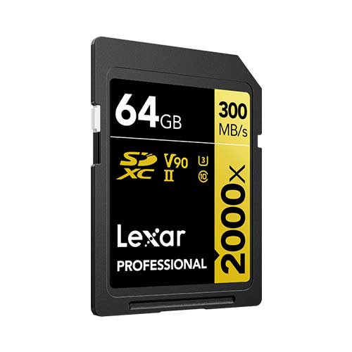 Lexar® Professional Scheda SD  2000x SDHC™/SDXC™ UHS-II Serie Gold U3 / C10 / V90