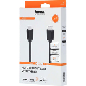 Кабел HDMI Hama 205005, 4k, Черен - eMAG.bg