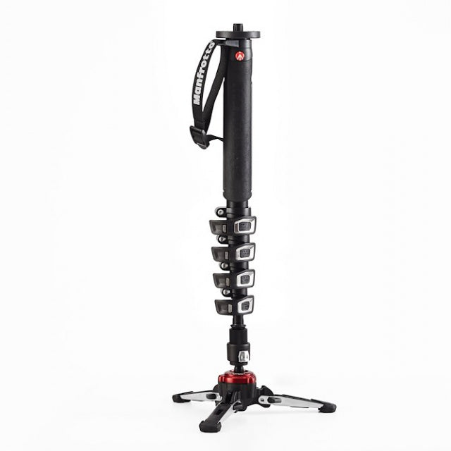 Manfrotto Monopiede video XPRO+ base fluida in alluminio, 5 sezioni