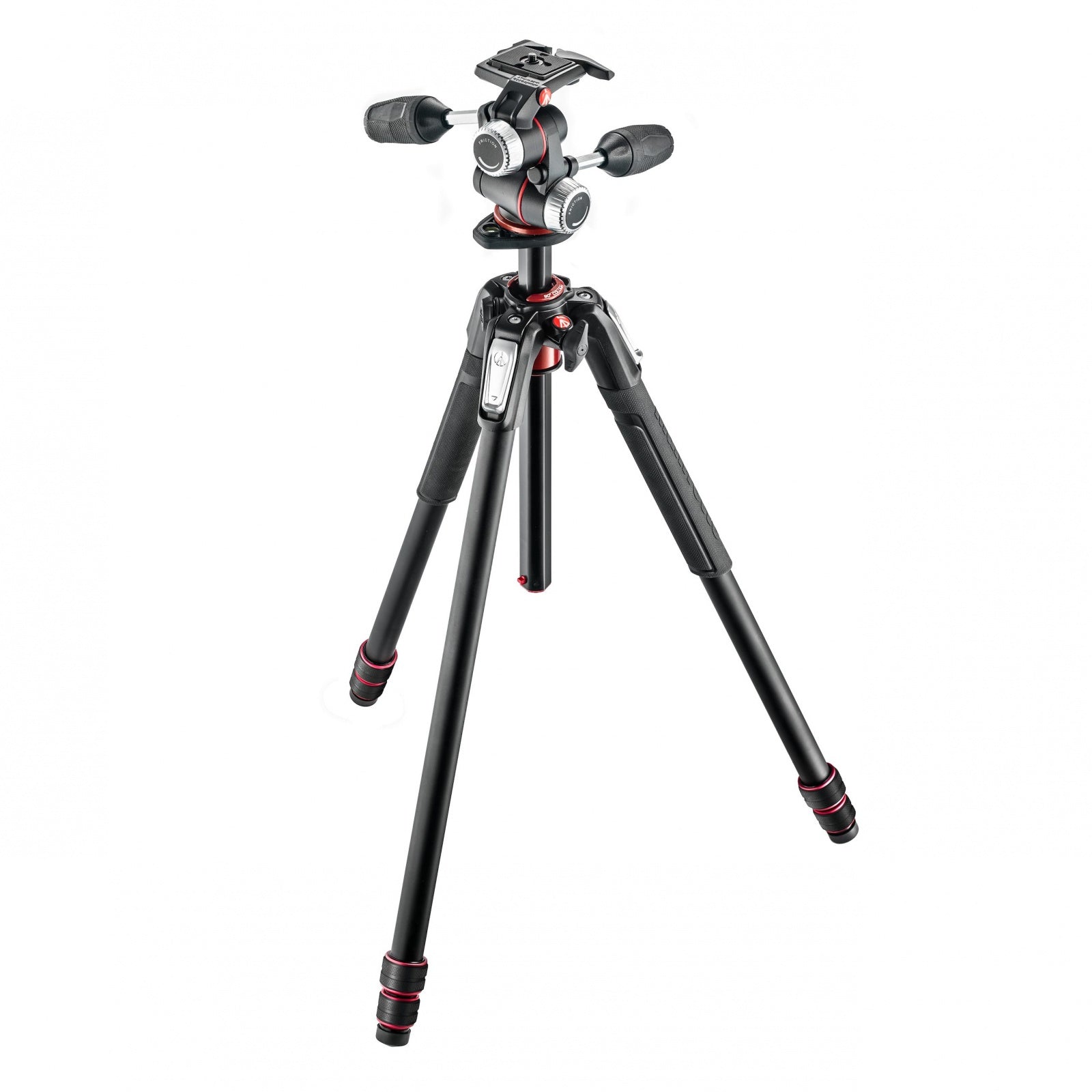 Manfrotto Treppiede Kit serie 190 a 3 sezioni alluminio con testa a 3 vie