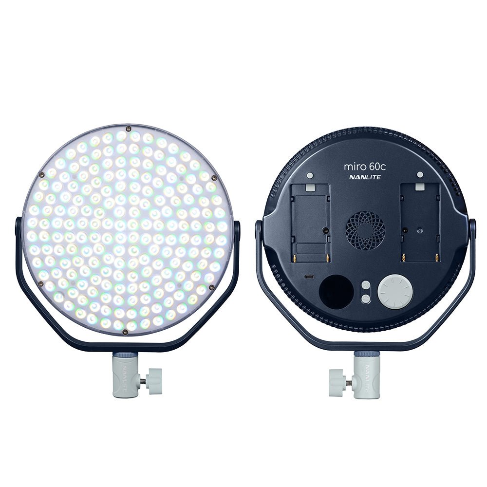 NANLITE miro 60c LED Full-color Round Panel Light (Midnight Blue ...