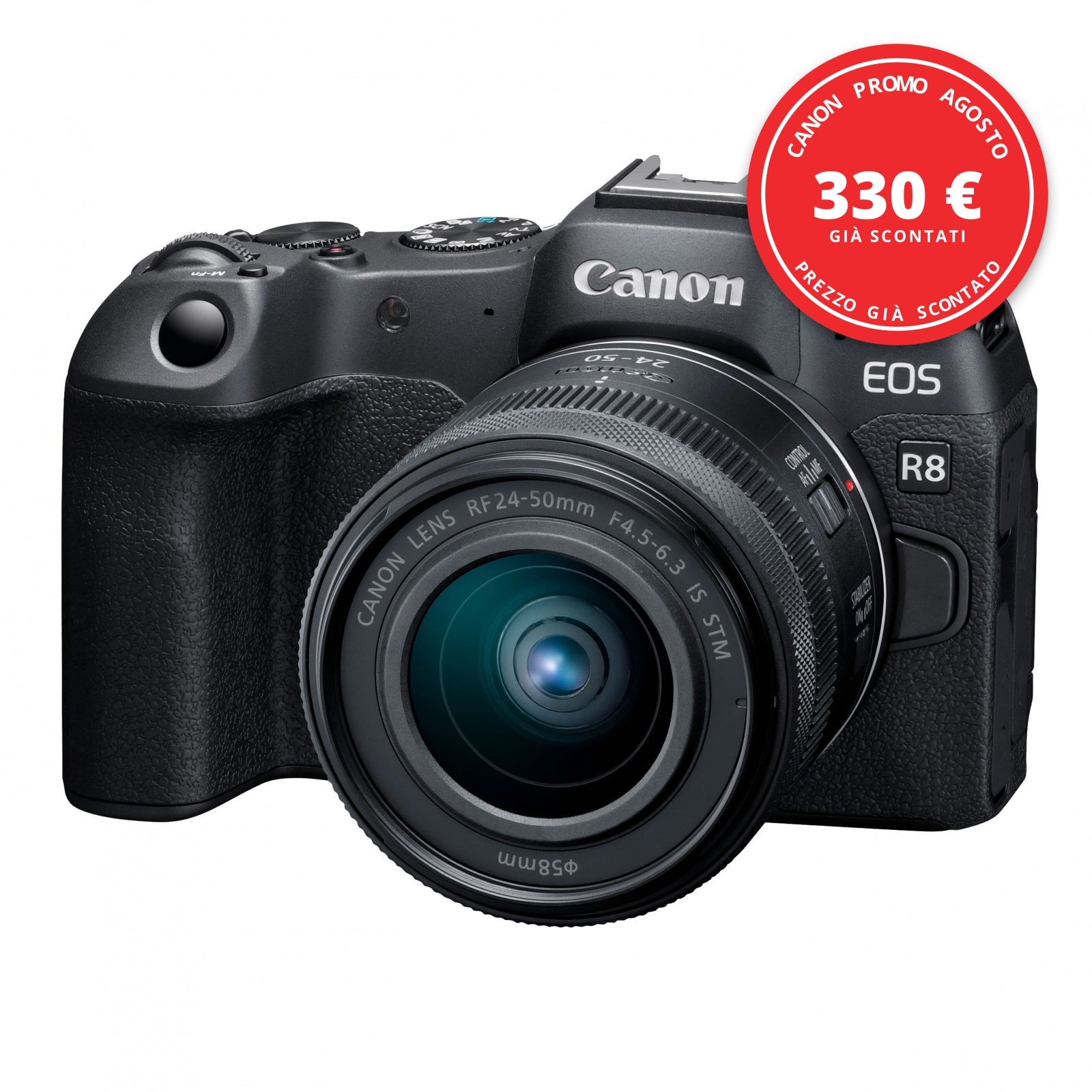 Canon EOS R8 kit RF 24-50mm f/4.5-6.3 IS STM — Canon Promo Agosto
