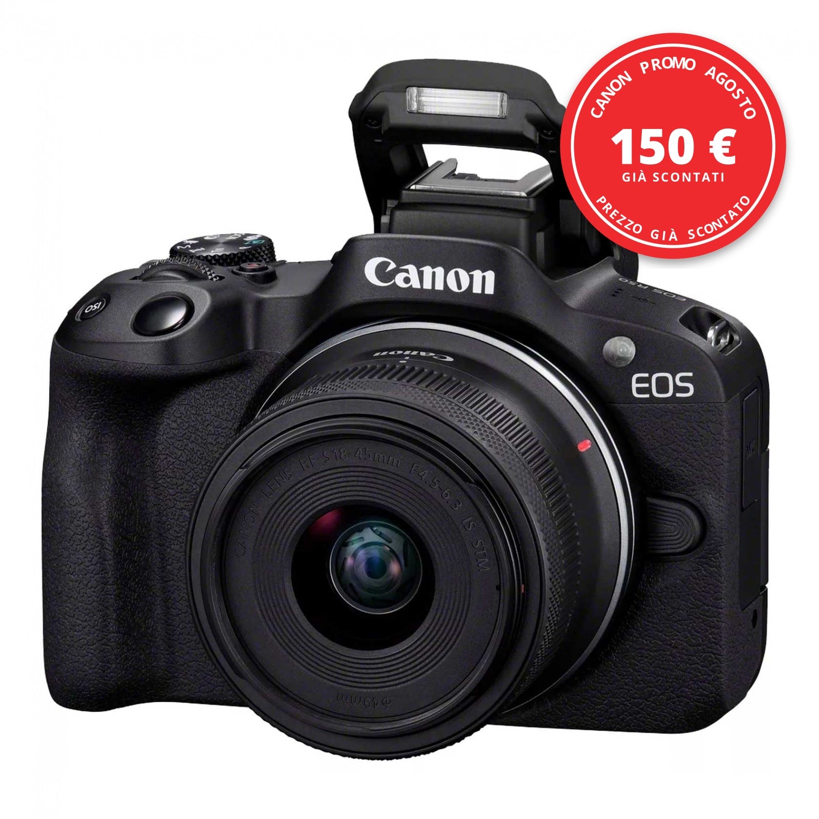 Canon EOS R50 kit RF-S 18-45mm IS STM — Canon Promo Agosto