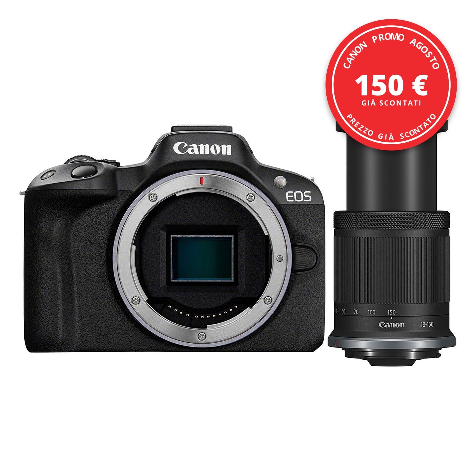 Canon EOS R50 BK kit RF-S 18-150mm f/3.5-6.3 IS STM — Canon Promo Agosto