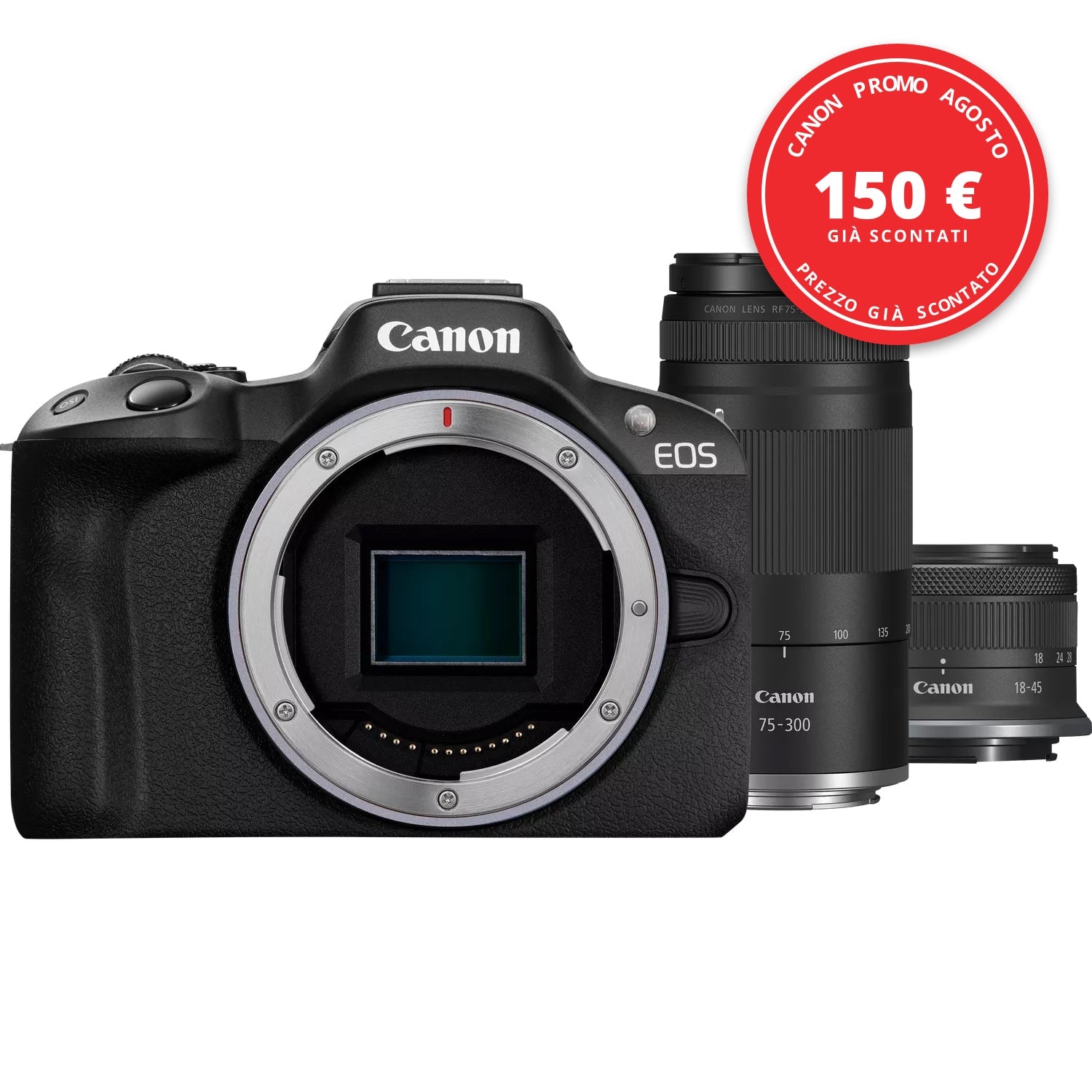 Canon EOS R50 doppio Kit 18-45 + 75-300 RF — Canon Promo Agosto