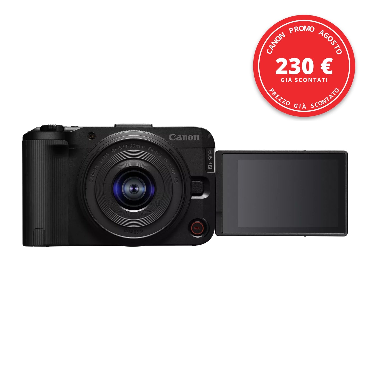 Canon EOS R50V kit RF-S 14-30mm f/4-6.3 IS STM PZ — Canon Promo Agosto