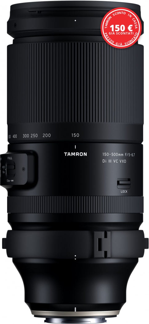 Tamron 150-500mm F/5-6.7 Di III VC VXD per Fujifilm X — Tamron Sconto in cassa