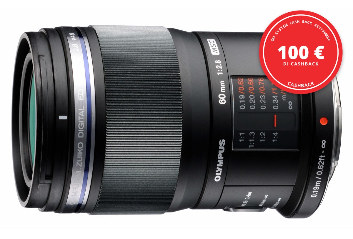 Olympus M.Zuiko Digital ED 60mm f/2.8 Macro — OM System Cash Back settembre