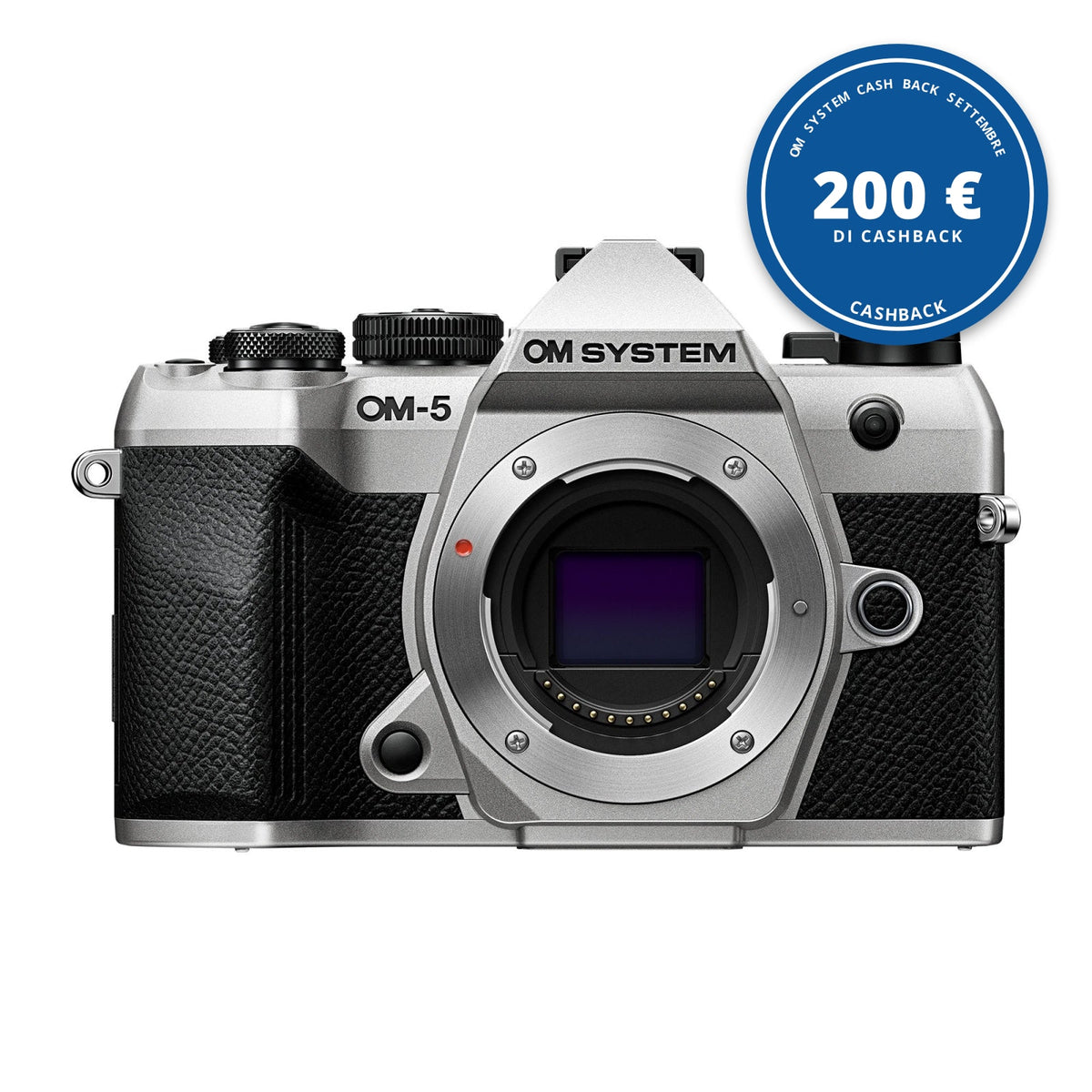 OM System OM-5 Mark II body Silver — OM System Cash Back settembre