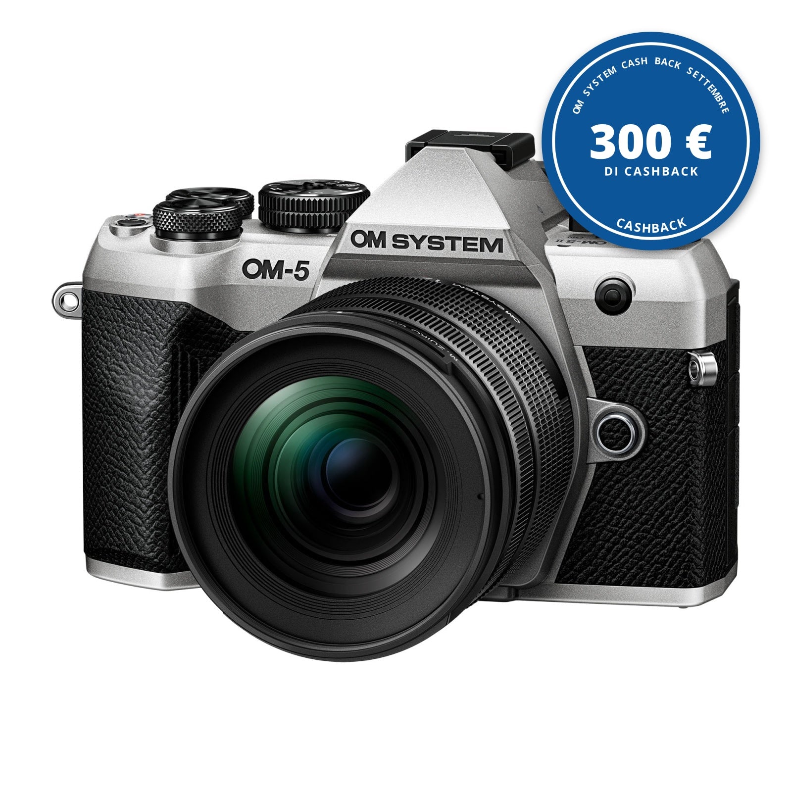 OM System OM-5 Mark II kit M.Zuiko ED 12-45mm f/4 Pro Silver — OM System Cash Back settembre