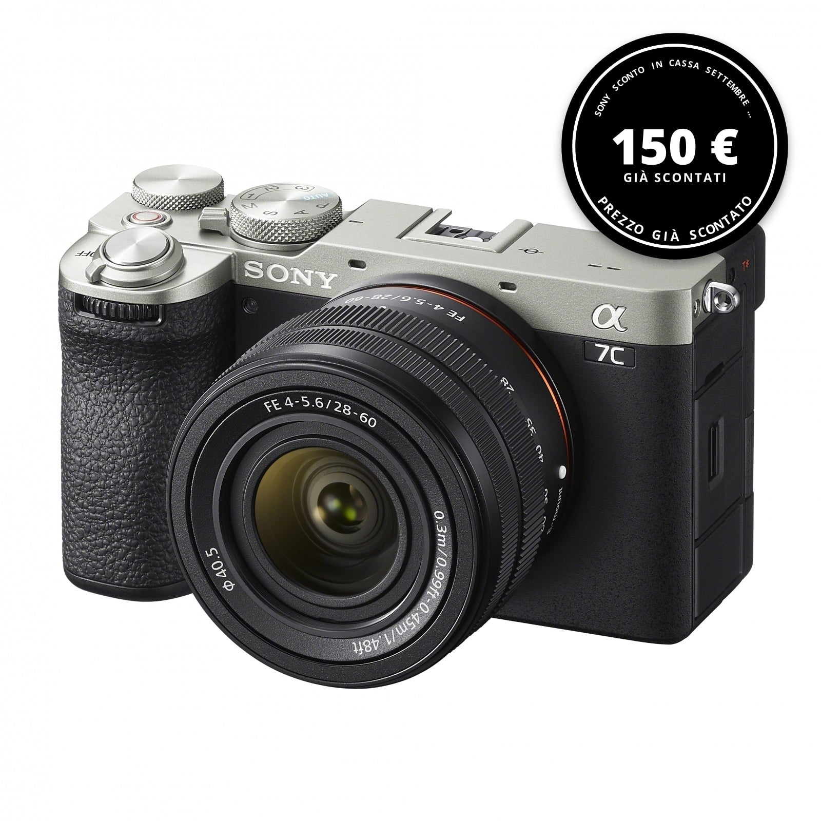 Sony A7C II kit FE 28-60mm f/4-5.6 Silver — Sony Sconto in cassa Settembre 2026
