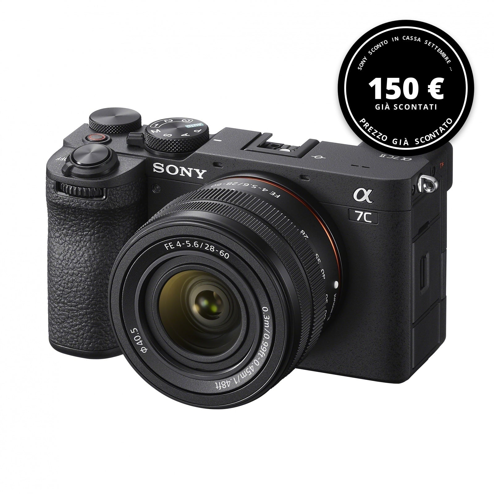Sony A7C II kit FE 28-60mm f/4-5.6 Black — Sony Sconto in cassa Settembre 2026