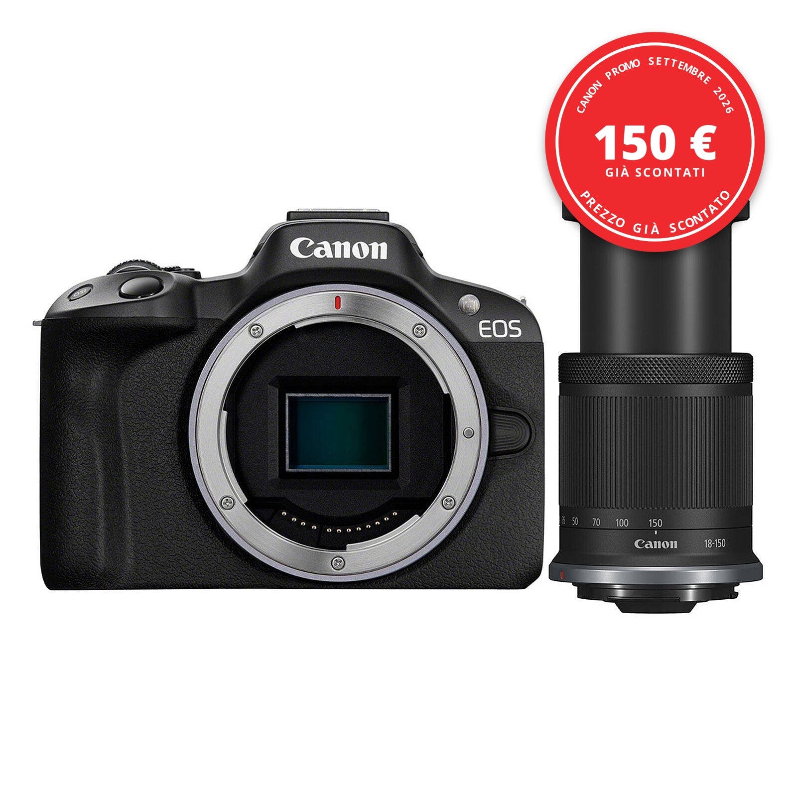 Canon EOS R50 BK kit RF-S 18-150mm f/3.5-6.3 IS STM — Canon Promo Settembre 2026