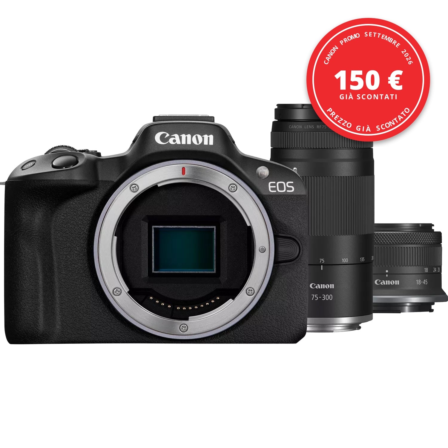 Canon EOS R50 doppio Kit 18-45 + 75-300 RF — Canon Promo Settembre 2026