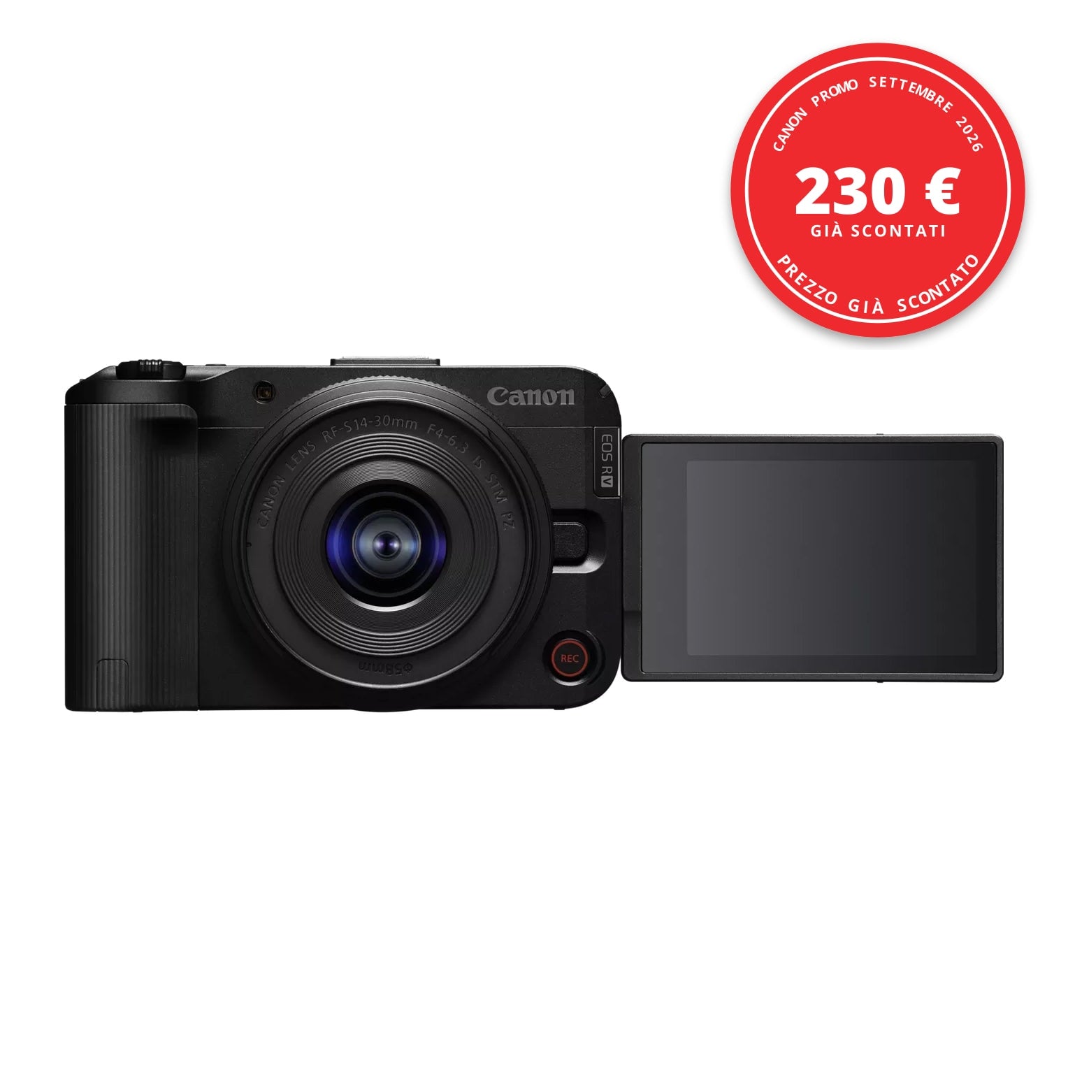 Canon EOS R50V kit RF-S 14-30mm f/4-6.3 IS STM PZ — Canon Promo Settembre 2026