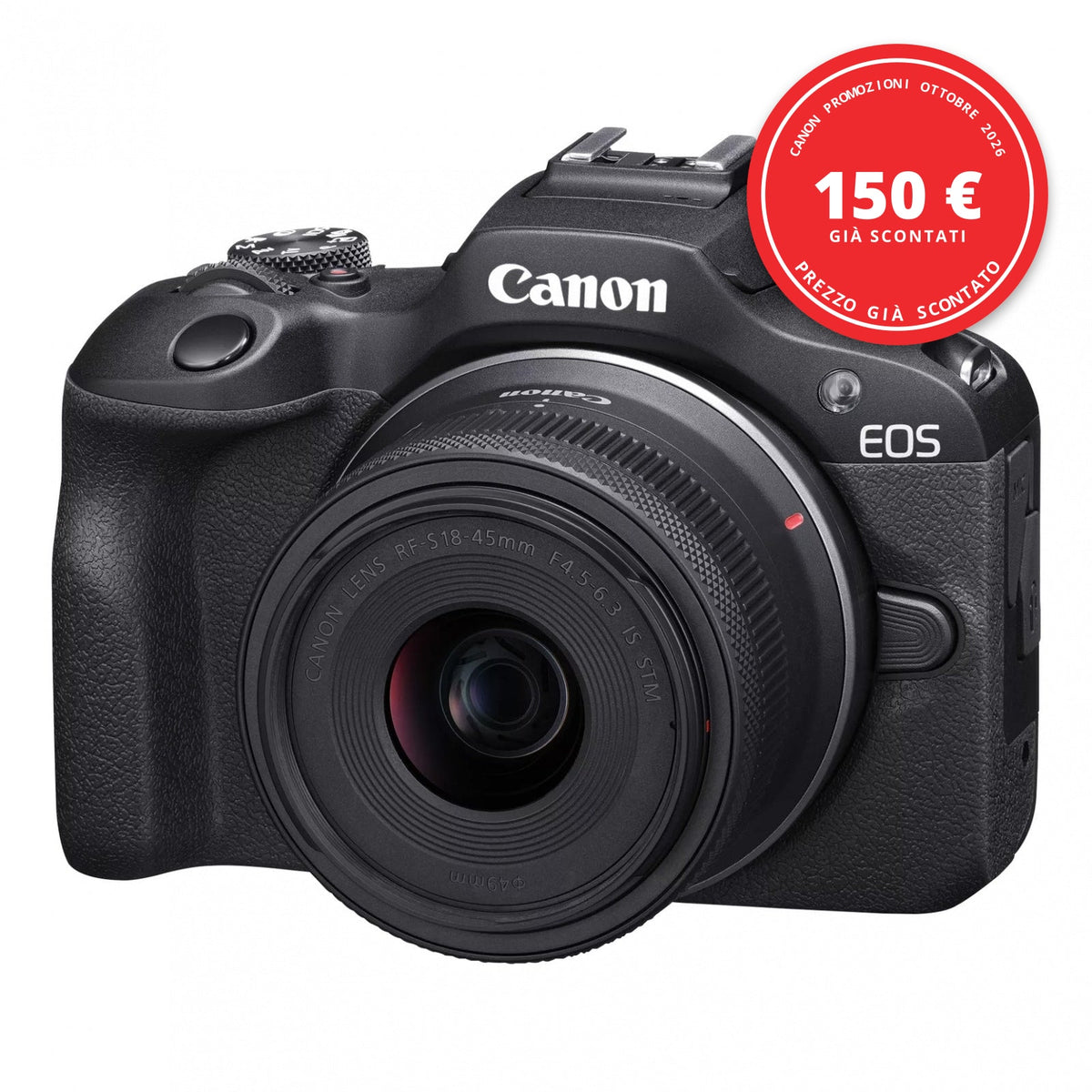 Canon EOS R100 kit RF-S 18-45mm IS STM — Canon promozioni ottobre 2026