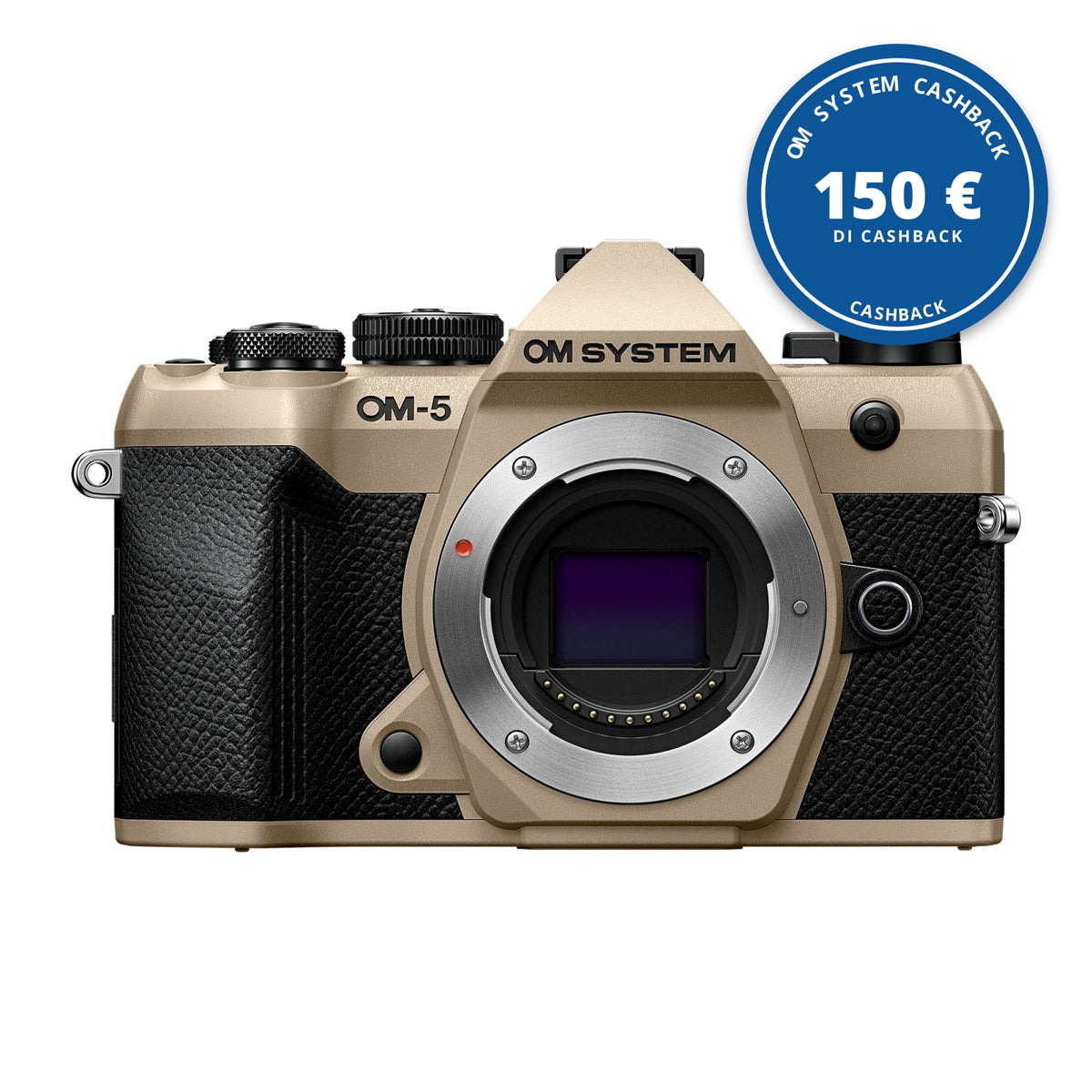 OM System OM-5 Mark II body Sand Beige — OM SYSTEM CASHBACK