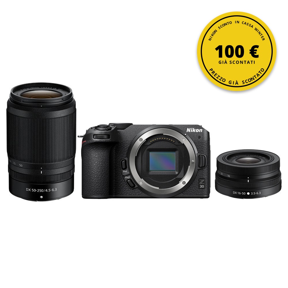Nikon Z30 kit Nikkor Z 16-50mm VR + Z 50-250mm VR — Nikon Sconto in cassa Winter